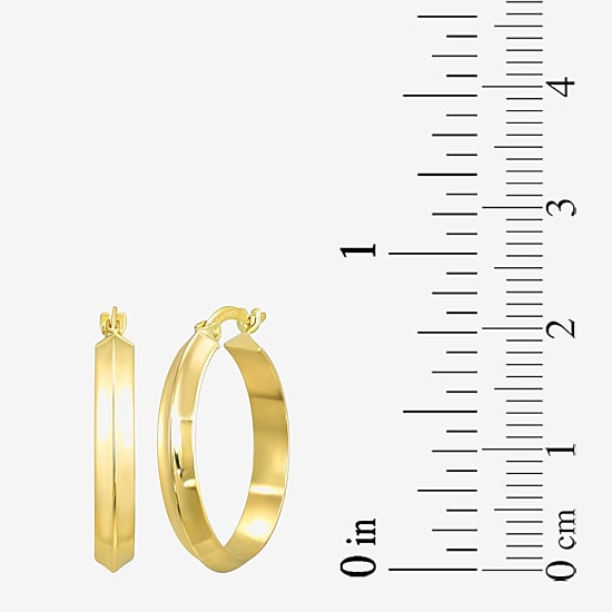 Womens 10K Gold 23mm Hoop Earrings