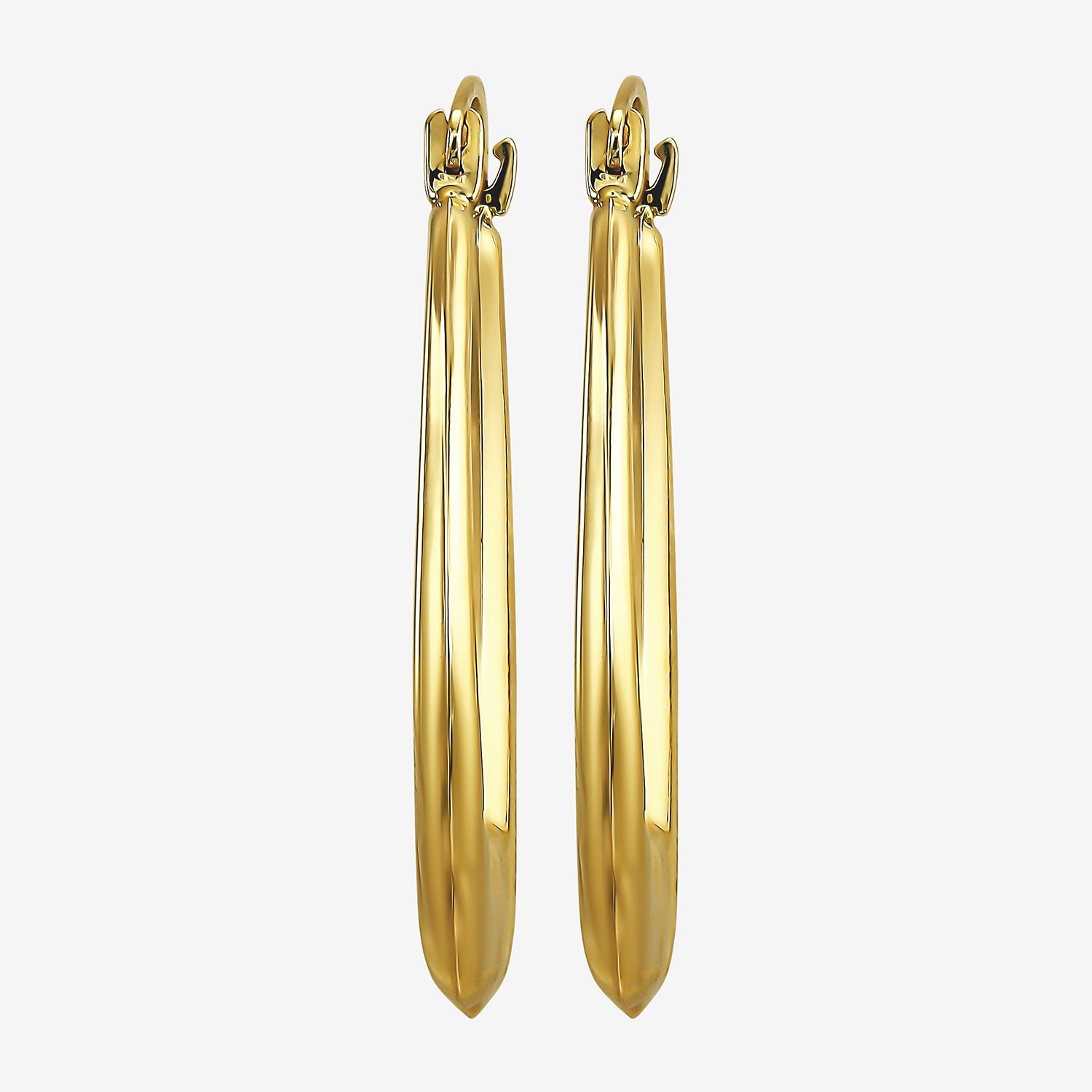 Womens 10K Gold 24mm Hoop Earrings