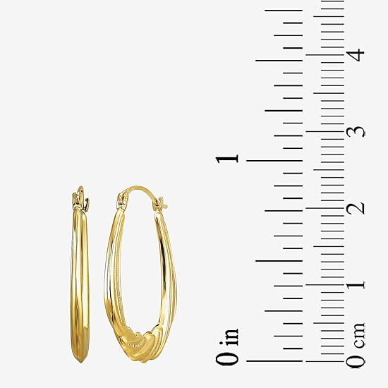Womens 10K Gold 24mm Hoop Earrings