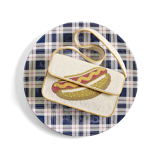 SOL and MER Beaded Hot Dog Shoulder Bag