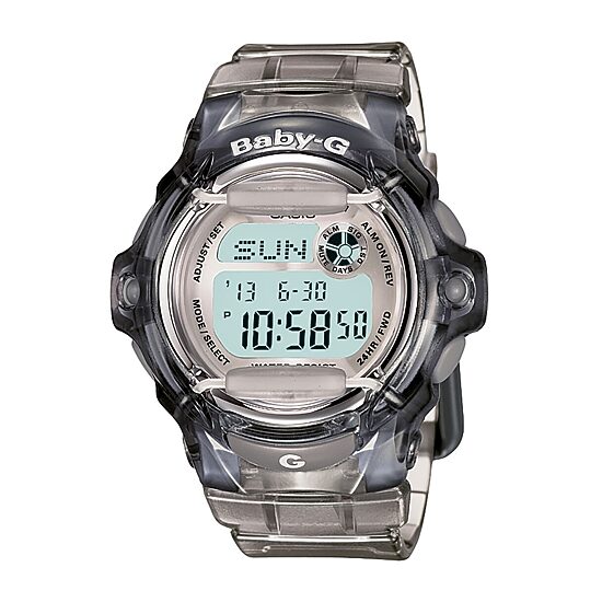 Casio Baby G Womens Digital Gray Strap Watch Bg169r-8m