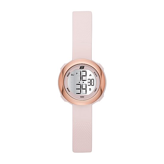 Skechers Sunridge Womens Digital Pink Strap Watch Sr2100