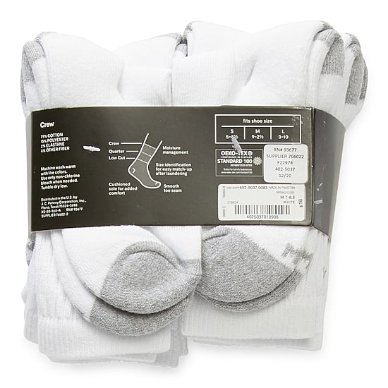 Xersion Little & Big Kid Boys 10 Pair Crew Socks