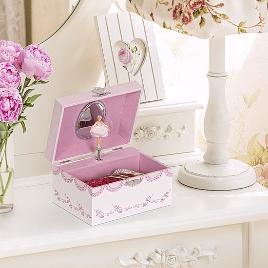 Mele and Co Clarice Musical Ballerina Pink Jewelry Box
