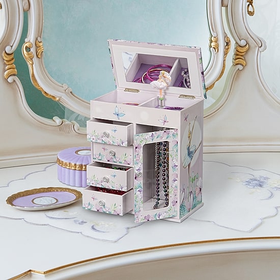 Mele and Co Liliana Ballerina Purple Jewelry Box