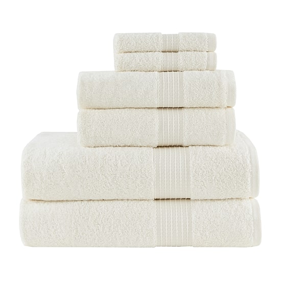 Madison Park Certified 100% Organic Cotton 6-pc. Solid Bath Towel Set