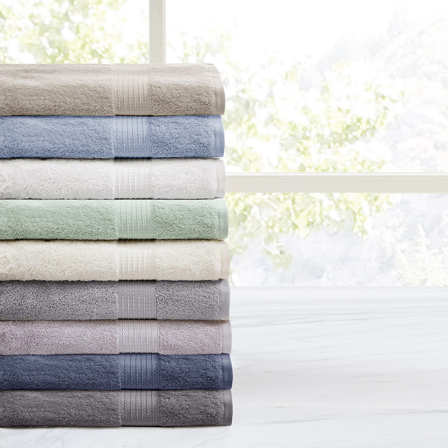 Madison Park Certified 100% Organic Cotton 6-pc. Solid Bath Towel Set