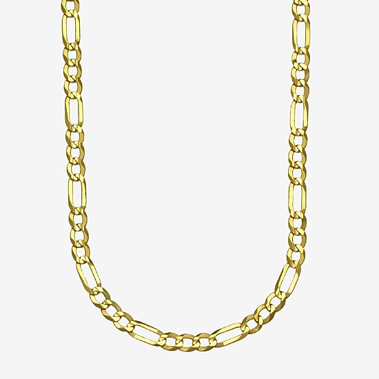 14K Gold Solid Figaro Chain Necklace