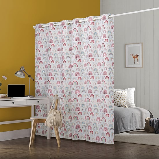 Sun Zero Rainbows Grommet Top Energy Saving 100% Blackout Single Curtain Panel