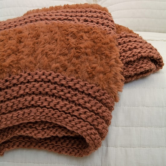 Your Lifestyle By Donna Sharp Faux Fur Plush Knit Midweight Throw