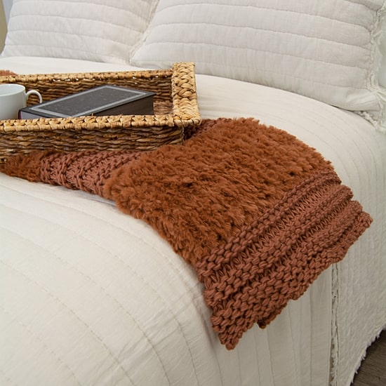 Your Lifestyle By Donna Sharp Faux Fur Plush Knit Midweight Throw
