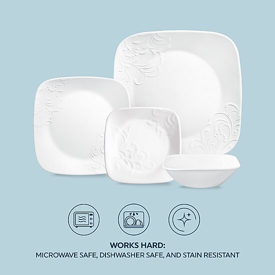 Corelle Cherish 16-pc. Glass Dinnerware Set
