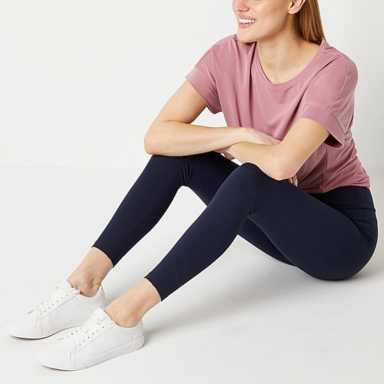Stylus Womens Mid Rise Knit 26" 7/8 Ankle Legging