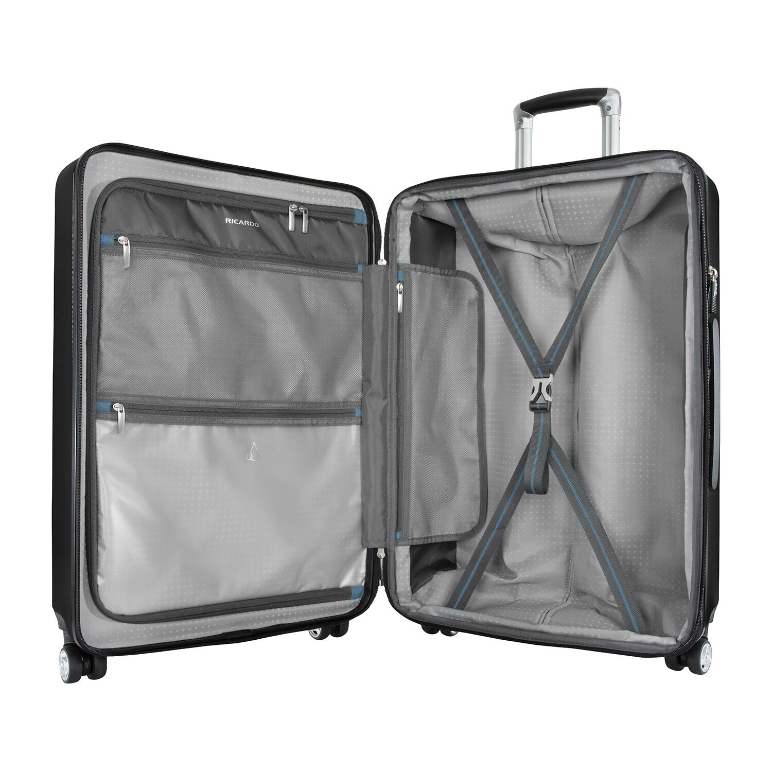 Ricardo Beverly Hills Melrose Inch Hardside Expandable LIGHTWEIGHT Checked Spinner Luggage