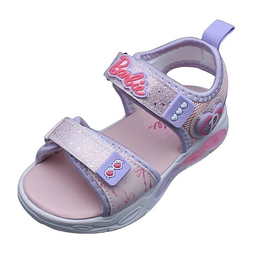 Barbie Babies' Light Up Toddler Girls  Adjustable Strap Footbed Sandals In Purple