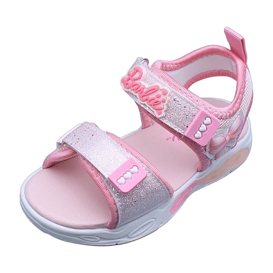Barbie Light Up Toddler Girls Barbie Adjustable Strap Footbed Sandals