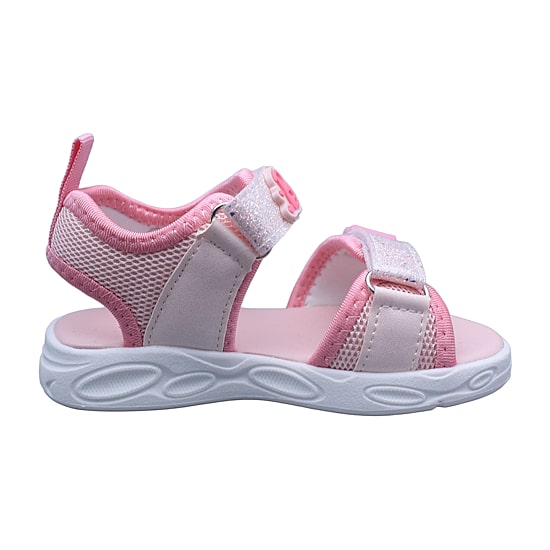 Barbie Light Up Toddler Girls Barbie Adjustable Strap Footbed Sandals
