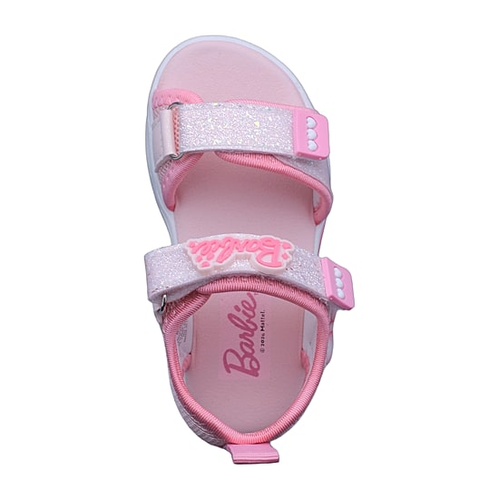 Barbie Light Up Toddler Girls Barbie Adjustable Strap Footbed Sandals