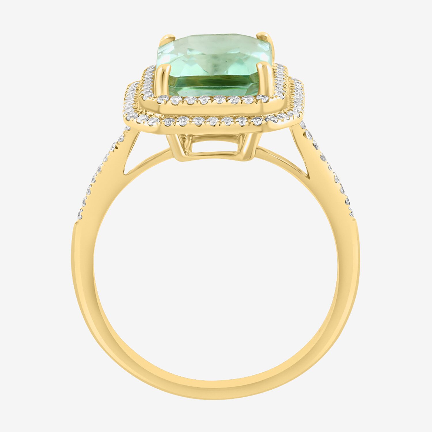 Effy Final Call Limited Quantities! Womens 1/4 CT. T.W. Genuine Green Amethyst 14K Gold Cocktail Ring