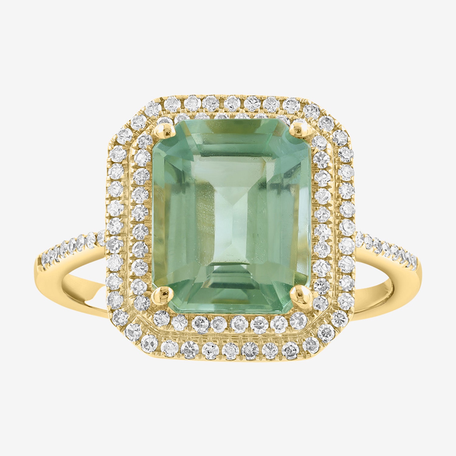 Effy Final Call Limited Quantities! Womens 1/4 CT. T.W. Genuine Green Amethyst 14K Gold Cocktail Ring