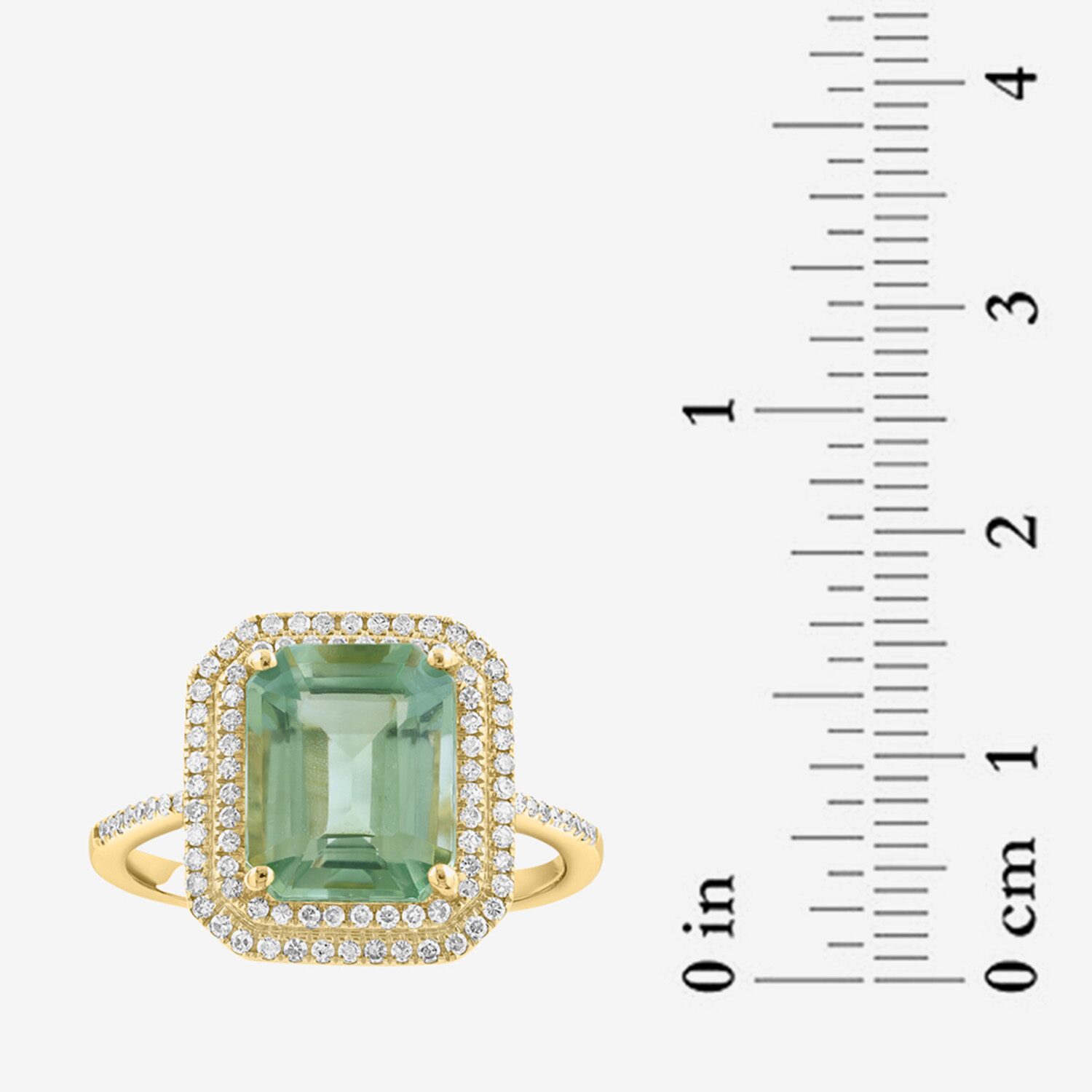 Effy Final Call Limited Quantities! Womens 1/4 CT. T.W. Genuine Green Amethyst 14K Gold Cocktail Ring