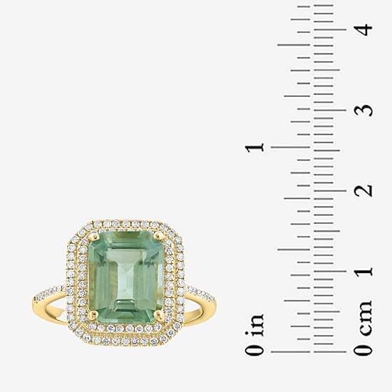 Effy Final Call Limited Quantities! Womens 1/4 CT. T.W. Genuine Green Amethyst 14K Gold Cocktail Ring