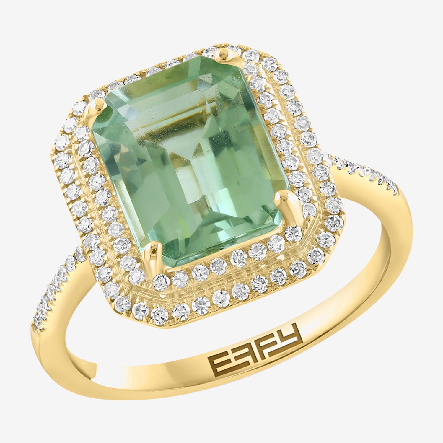 Effy Final Call Limited Quantities! Womens 1/4 CT. T.W. Genuine Green Amethyst 14K Gold Cocktail Ring