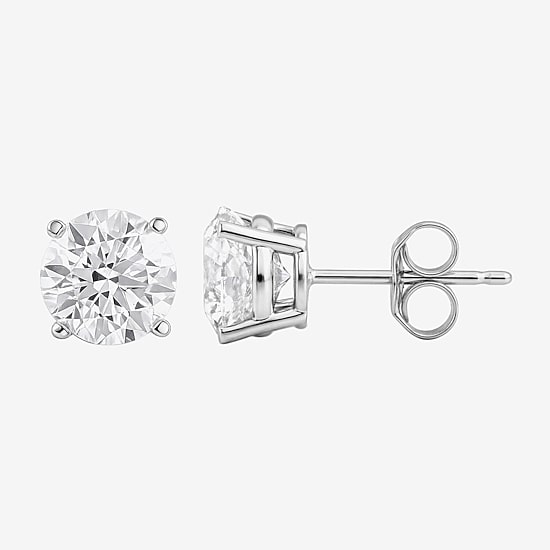 (G/Si1) Womens 3 CT. T.W. Lab Grown White Diamond 10K Gold Round 2-pc. Jewelry Set