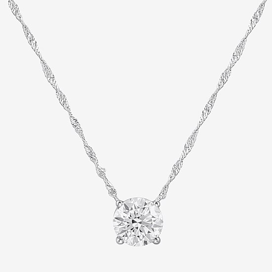 (G/Si1) Womens 3 CT. T.W. Lab Grown White Diamond 10K Gold Round 2-pc. Jewelry Set