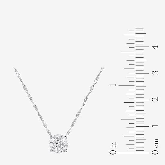 (G/Si1) Womens 3 CT. T.W. Lab Grown White Diamond 10K Gold Round 2-pc. Jewelry Set