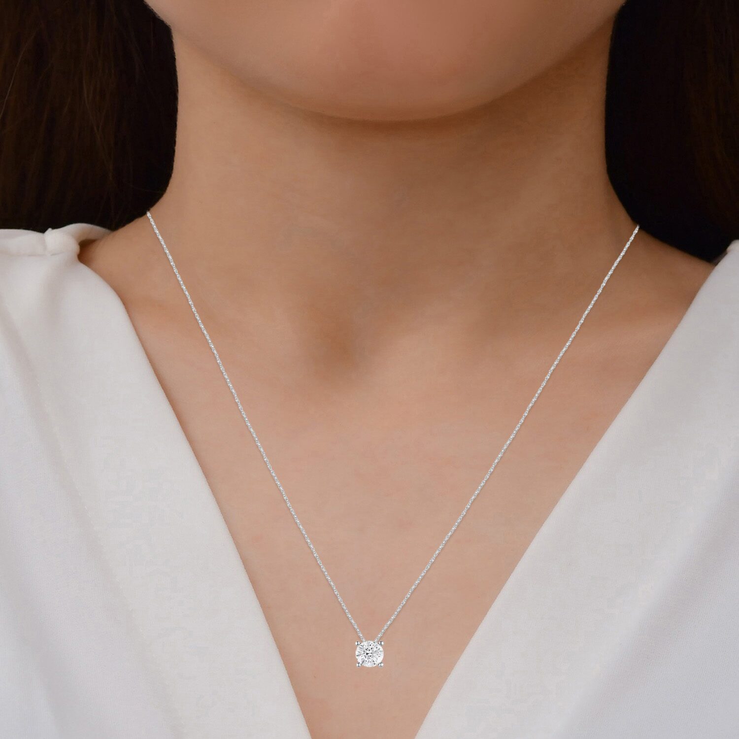 (G/Si1) Womens 3 CT. T.W. Lab Grown White Diamond 10K Gold Round 2-pc. Jewelry Set