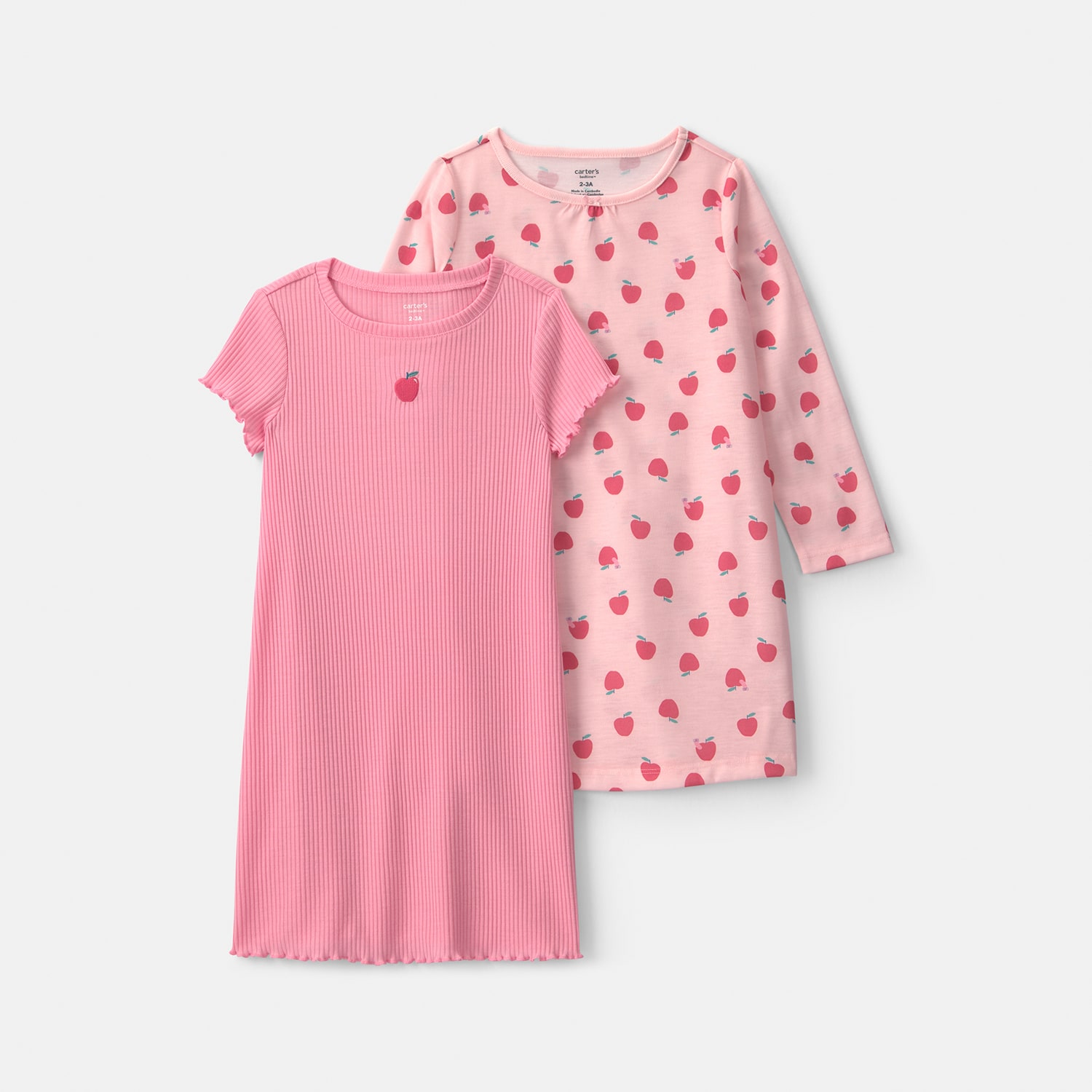 Carter's Little & Big Kid Girls Crew Neck Short Sleeve 2-pc. Nightgown