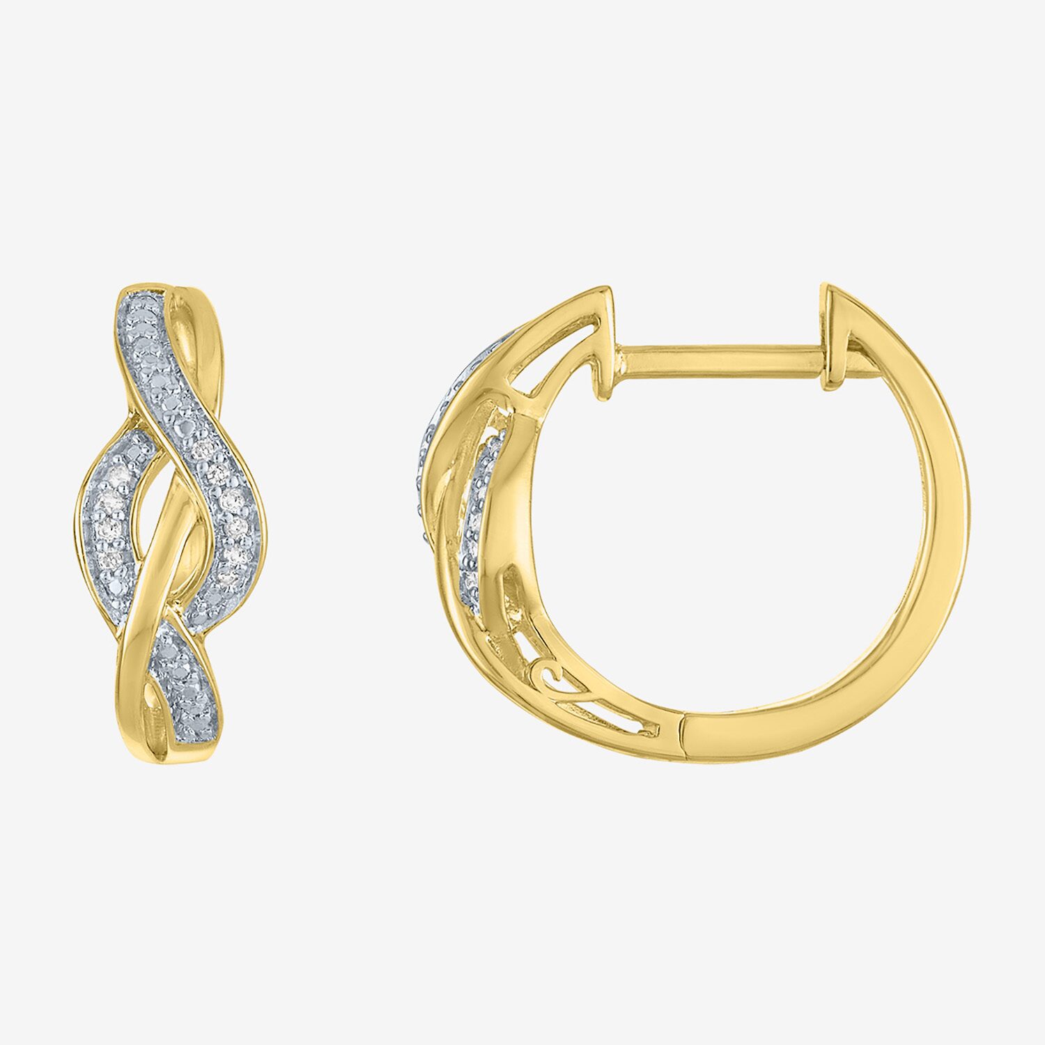(G-H / Si2-I1) Womens 1/10 CT. T.W. Lab Grown White Diamond 14K Gold Over Brass 2-pc. Jewelry Set
