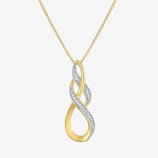(G-H / Si2-I1) Womens 1/10 CT. T.W. Lab Grown White Diamond 14K Gold Over Brass 2-pc. Jewelry Set