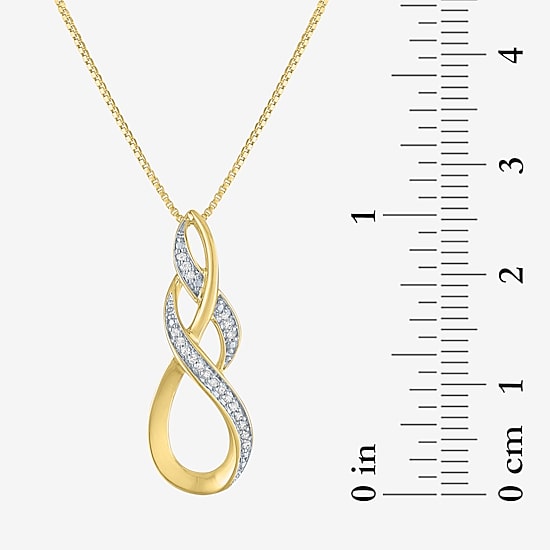 (G-H / Si2-I1) Womens 1/10 CT. T.W. Lab Grown White Diamond 14K Gold Over Brass 2-pc. Jewelry Set