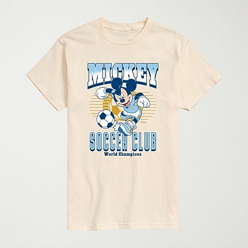 Novelty Mens Crew Neck Short Sleeve Regular Fit Mickey And Friends Big And Tall Graphic T-shirt In Sand