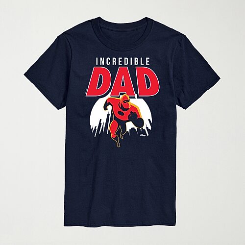 Novelty Mens Crew Neck Short Sleeve Regular Fit The Incredibles Graphic T-shirt In Blue