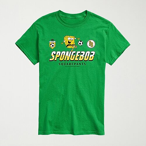 Novelty Mens Crew Neck Short Sleeve Regular Fit Spongebob Graphic T-shirt In Green