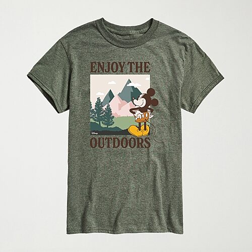 Novelty Mens Crew Neck Short Sleeve Regular Fit Mickey Mouse Big And Tall Graphic T-shirt In Green