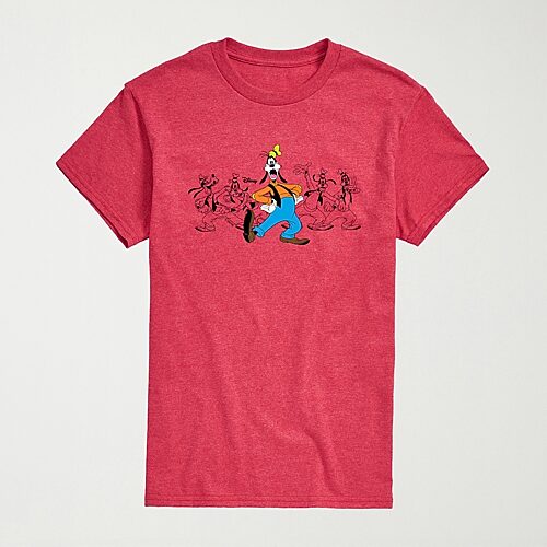 Novelty Mens Crew Neck Short Sleeve Regular Fit Goofy Big And Tall Graphic T-shirt In Red