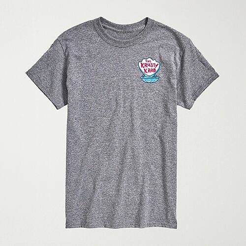 Novelty Mens Crew Neck Short Sleeve Regular Fit Spongebob Big And Tall Graphic T-shirt In Gray