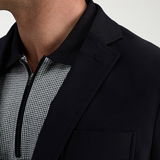 Haggar Smart Wash Tailored Highland Mens Stretch Fabric Modern Fit Blazer