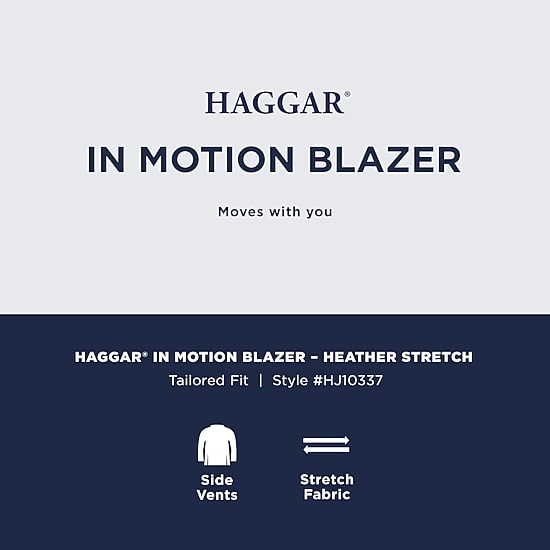 Haggar Inmotion Mens Stretch Fabric Classic Fit Sport Coat