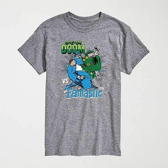 Novelty Mens Crew Neck Short Sleeve Regular Fit Marvel Big and Tall Graphic T-Shirt