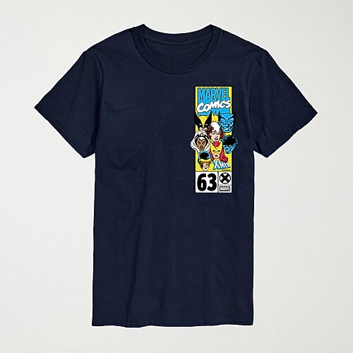 Novelty Mens Crew Neck Short Sleeve Regular Fit Marvel Graphic T-shirt In Blue