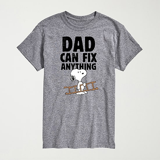 Novelty Mens Crew Neck Short Sleeve Regular Fit Peanuts Snoopy Graphic T-Shirt