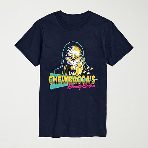 Novelty Mens Crew Neck Short Sleeve Regular Fit Star Wars Graphic T-shirt In Blue