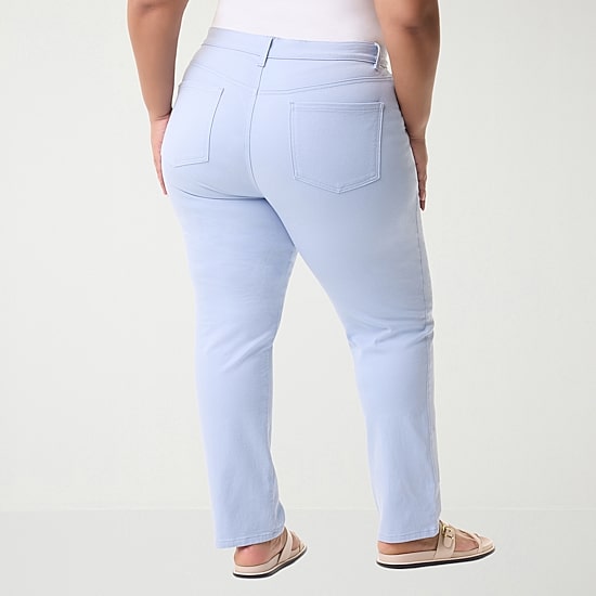 Gloria Vanderbilt Amanda Womens Plus High Rise Stretch Fabric Tapered Leg Jean