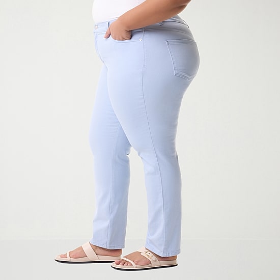 Gloria Vanderbilt Amanda Womens Plus High Rise Stretch Fabric Tapered Leg Jean