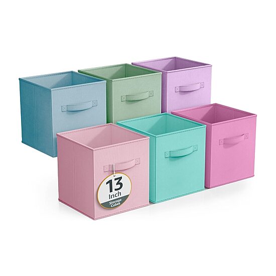 Sorbus 6 Pack 13"  Foldable Cubes With Handles- Storage Cube